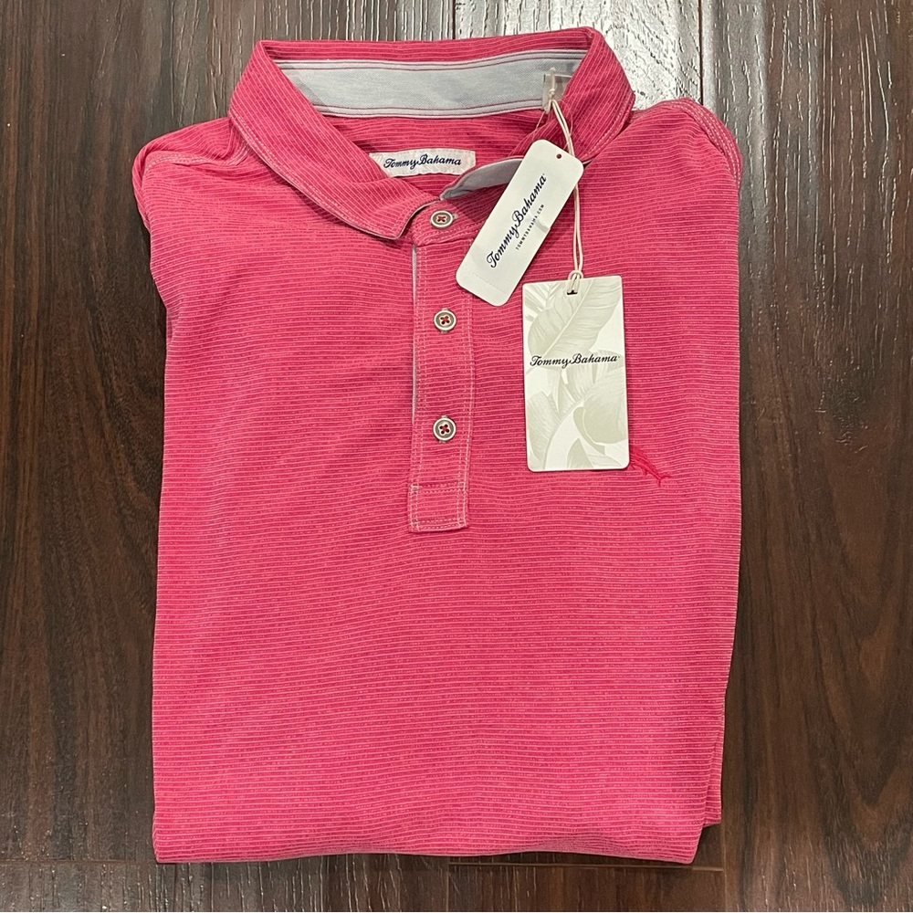 Tommy Bahama Paradiso Cove Polo XXL Dahlia Pink